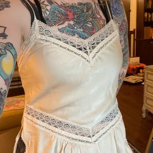 Vintage Dior silk cream-colored lingerie cami